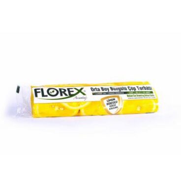 Florex Orta Boy Büzgülü Limon Kokulu Çöp Torbası